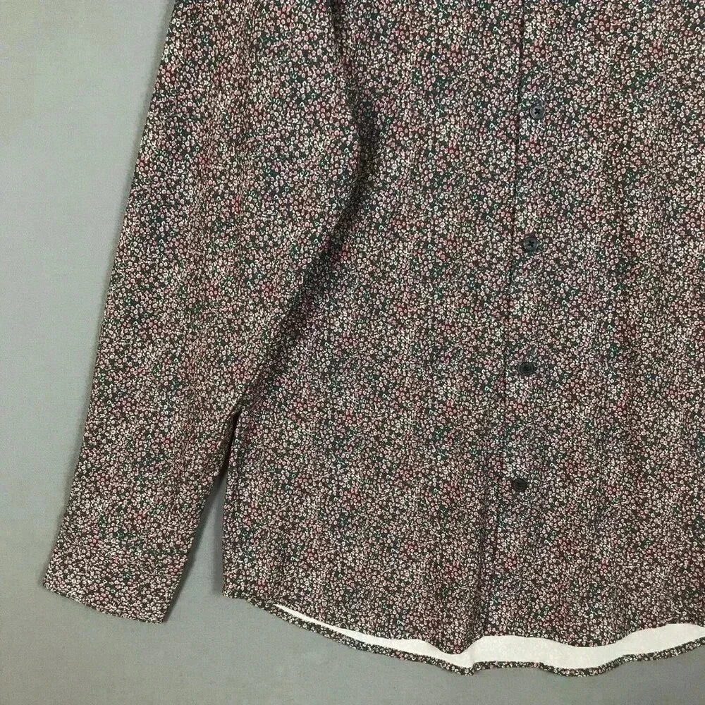 Mizzen + Main Leeward Trim Fit Long Sleeve Button Up Shirt Mens Size Medium M